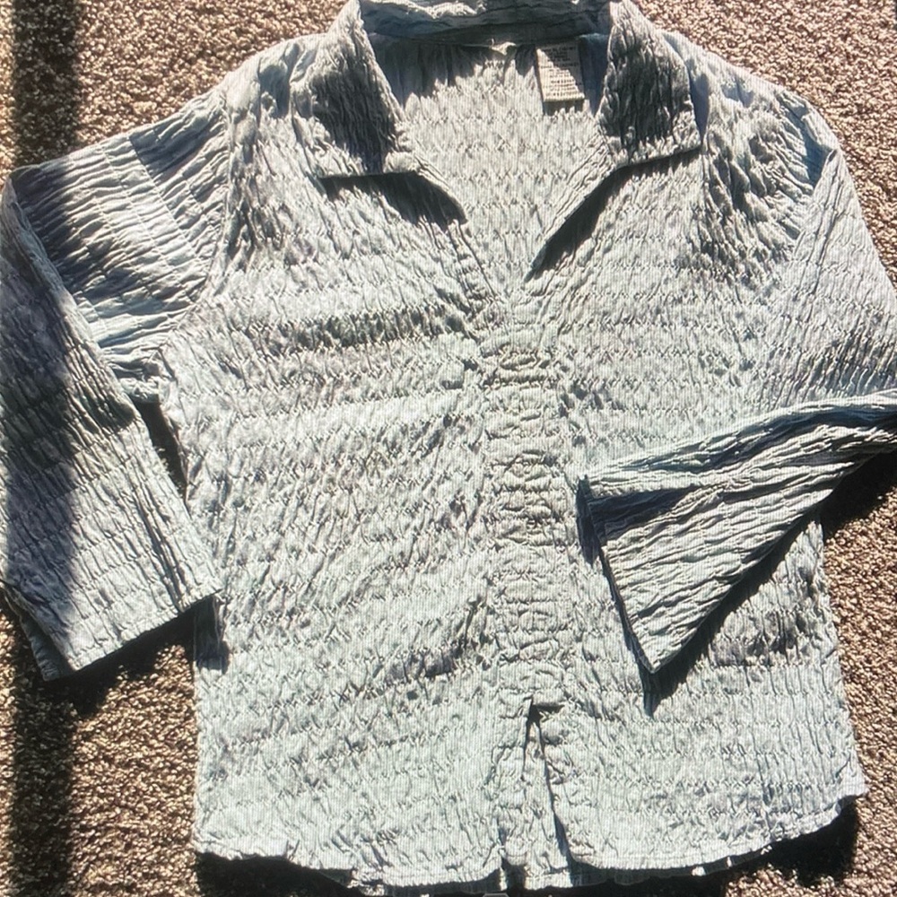 Textured Silver Blouse